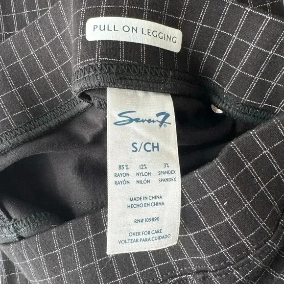 Seven7‎ Women’s Size Small Stretch Skinny Pull On Ponte Legging Windowpane Plaid - Picture 6 of 6
